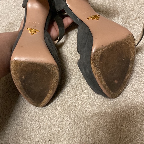 Suede grey parade heels - Picture 4 of 5